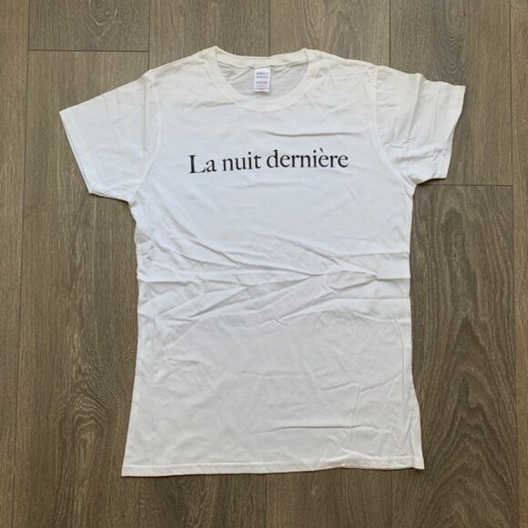 Women’s T-Shirt French Quote Short sleeve Crew neck White Cotton Plain casual - Picture 7 of 14